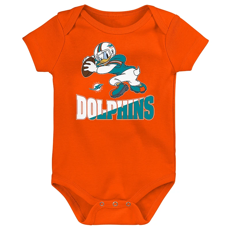 Ensemble de 3 bodies pour nouveau-né et bébé Miami Dolphins 3-Peat