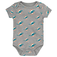 Ensemble de 3 bodies pour nouveau-né et bébé Miami Dolphins Team Starter