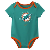 Ensemble trois pièces Nike Miami Dolphins pour nouveau-né et bébé