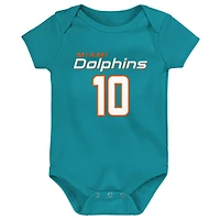 Newborn & Infant Tyreek Hill Aqua Miami Dolphins Mainliner Player Name Number Bodysuit