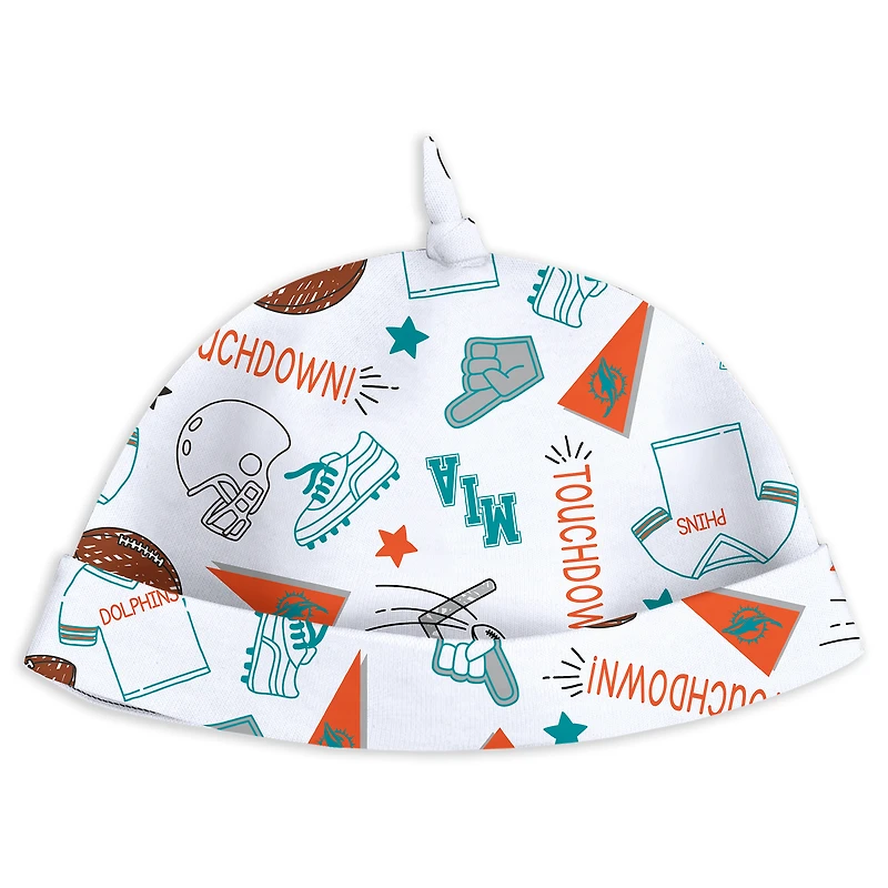 Ensemble de nuit et jeu pour nouveau-nés nourrissons par Erin Andrews Miami Dolphins