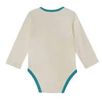 Newborn Outerstuff Aqua Miami Dolphins Little Champ Three-Piece Long Sleeve Bodysuit, Pants and Cuffed Hat Set