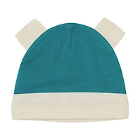 Newborn Outerstuff Aqua Miami Dolphins Little Champ Three-Piece Long Sleeve Bodysuit, Pants and Cuffed Hat Set