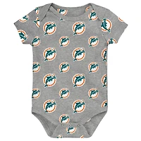 Newborn Outerstuff Miami Dolphins Little Tike 3-Piece Bodysuit Set