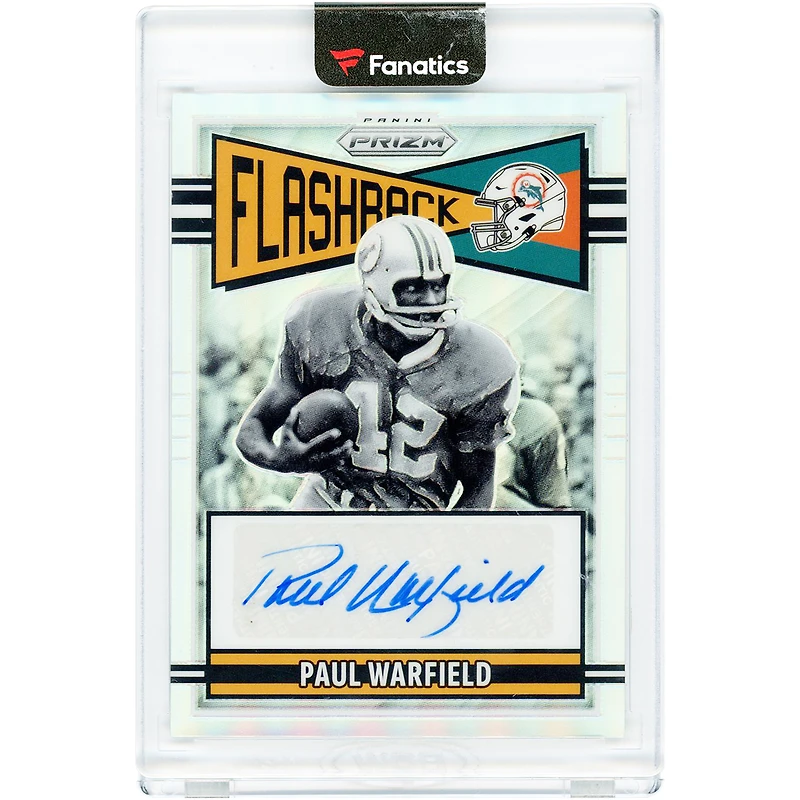 Paul Warfield Miami Dolphins Autographed 2025 Panini Prizm Flashback Silver Prizm #FLA-PWD #28/149 Card
