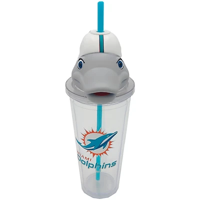 Gobelet Pegasus Miami Dolphins avec couvercle mascotte (680 ml)