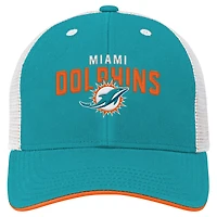 Preschool Aqua Miami Dolphins Core Lockup Trucker Adjustable hat