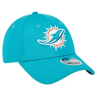 Casquette ajustable New Era Aqua Miami Dolphins Main 9FORTY pour enfants d'âge préscolaire