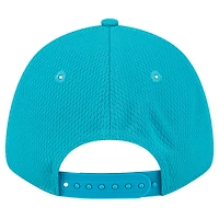 Casquette ajustable New Era Aqua Miami Dolphins Main 9FORTY pour enfants d'âge préscolaire