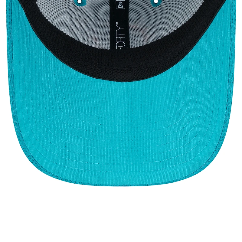 Casquette ajustable New Era Aqua Miami Dolphins Main 9FORTY pour enfants d'âge préscolaire