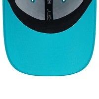 Casquette ajustable New Era Aqua Miami Dolphins Main 9FORTY pour enfants d'âge préscolaire