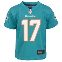 Maillot de match Nike Jaylen Waddle Aqua des Dolphins Miami pour enfants d'âge préscolaire