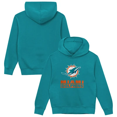 Sweat à capuche Preschool Outerstuff Aqua Miami Dolphins Back to Basics