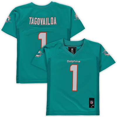 Préscolaire Tua Tagovailoa Aqua Maillot de joueur réplique des Dolphins Miami