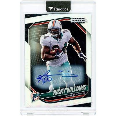 Ricky Williams Miami Dolphins Autographed 2025 Panini Prizm Black Silver Prizm #84 Card