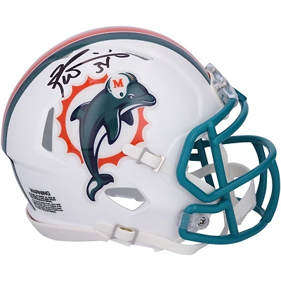Casque mini-speed rétro autographié par Ricky Williams des Miami Dolphins Riddell 1997-2012