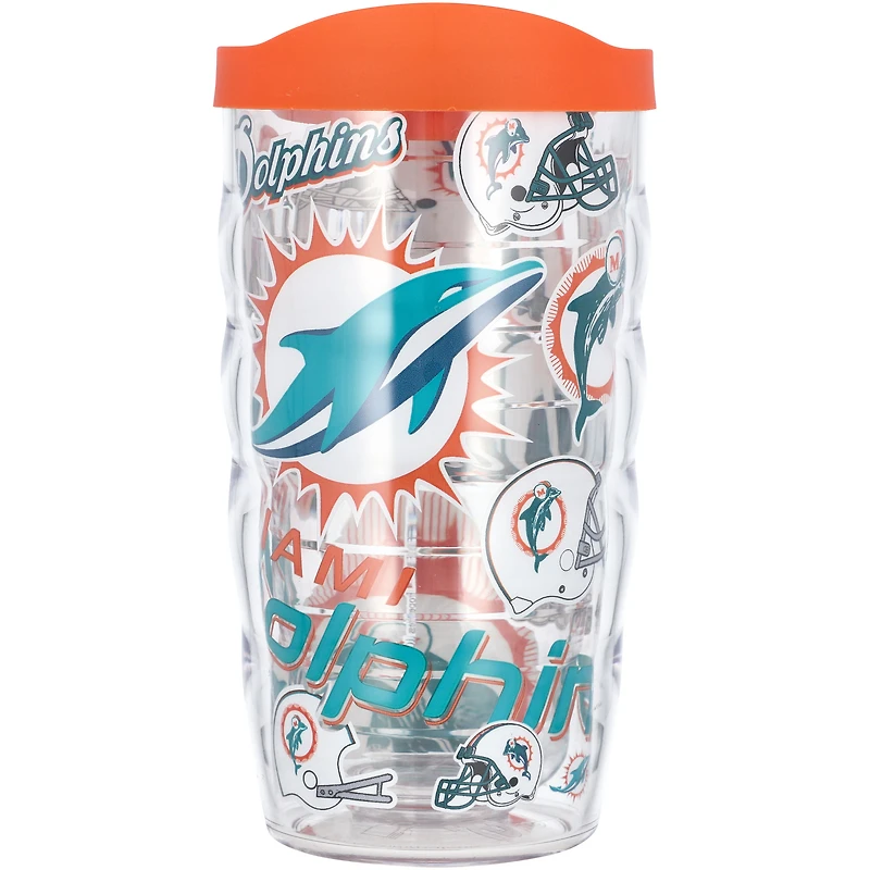 Gobelet Tervis Miami Dolphins 10 oz, motif ondulé classique