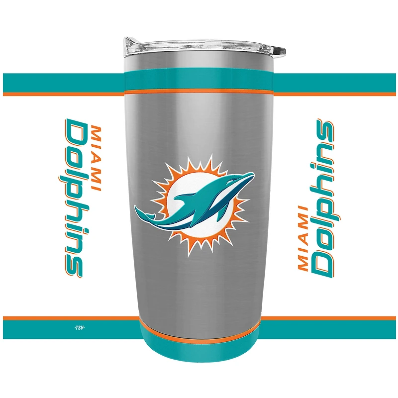 The Sports Vault Miami Dolphins 20oz. Stainless Steel Tumbler