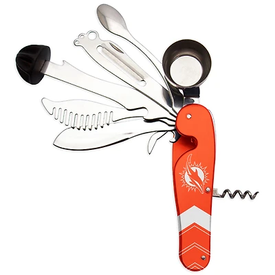The Sports Vault Miami Dolphins - Outil multifonction pour barman 8 pièces