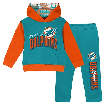 Toddler Miami Dolphins Coin Toss Pullover Fleece Hoodie & Pants Set