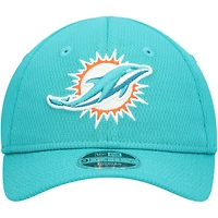 Casquette ajustable Main 9FORTY Aqua Miami Dolphins de New Era pour tout-petit