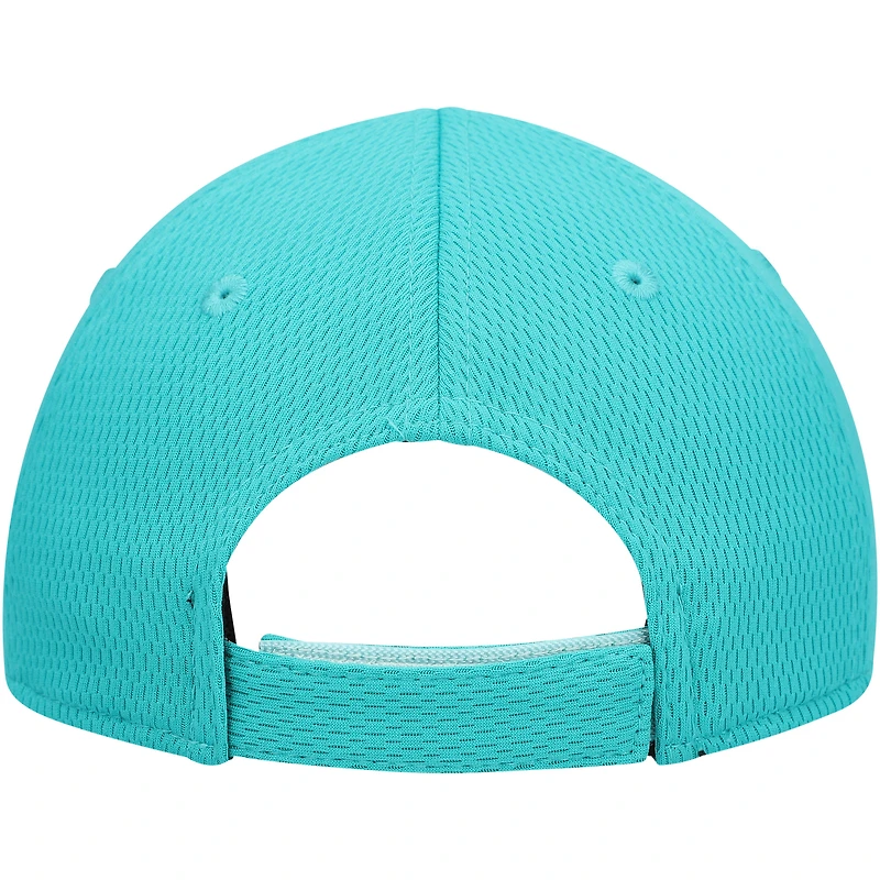 Casquette ajustable Main 9FORTY Aqua Miami Dolphins de New Era pour tout-petit