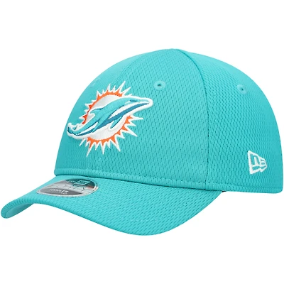 Casquette ajustable Main 9FORTY Aqua Miami Dolphins de New Era pour tout-petit