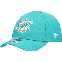 Casquette ajustable Main 9FORTY Aqua Miami Dolphins de New Era pour tout-petit