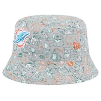 Chapeau seau Companion Miami Dolphins gris New Era pour tout-petit