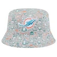 Chapeau seau Companion Miami Dolphins gris New Era pour tout-petit
