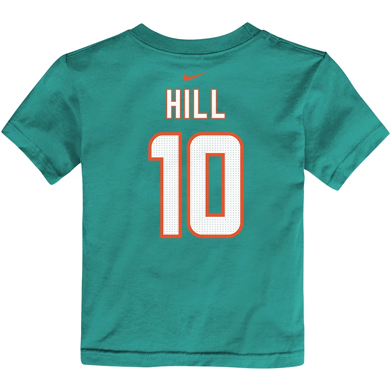 Toddler Nike Tyreek Hill Aqua Miami Dolphins Player Name & Number T-Shirt