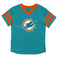 Ensemble t-shirt et pantalon à col en V pour tout-petits Outerstuff Aqua/Orange Miami Dolphins Red Zone