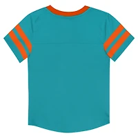 Toddler Outerstuff Aqua/Orange Miami Dolphins Red Zone V-Neck T-Shirt & Pants Set