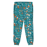Toddler Outerstuff Aqua Miami Dolphins Chestnut Holiday Sleep Set