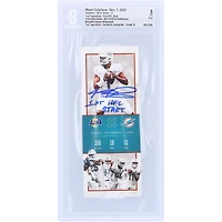 Billet commémoratif autographié du premier départ en carrière de Beckett par les Dolphins de Miami, 5/10 ans, du 1er novembre 2020, avec l'inscription « 1ST NFL START ».