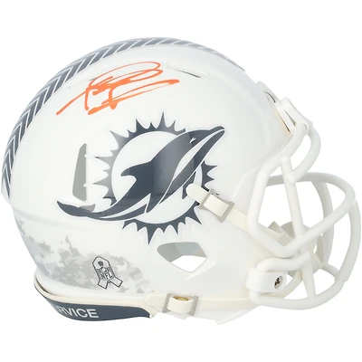 Tua Tagovailoa Miami Dolphins Autographed Riddell 2024 Salute To Service Speed Mini Helmet 