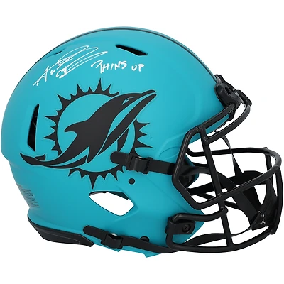 Tua Tagovailoa Miami Dolphins Autographed Riddell Rave Speed Authentic Helmet with "Phins Up" Inscription