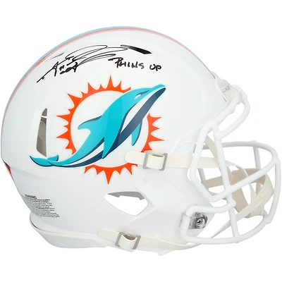 Tua Tagovailoa Miami Dolphins Autographed Riddell Speed Authentic Helmet with "Phins Up" Inscription