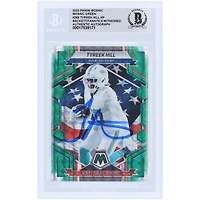 Tyreek Hill Miami Dolphins Autographed 2023 Panini Mosaic Green National Pride #268 Beckett Fanatics Witnessed Authenticated Card