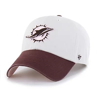 Unisex '47 Stone/Burgundy Miami Dolphins Love Letter Clean Up Adjustable Hat