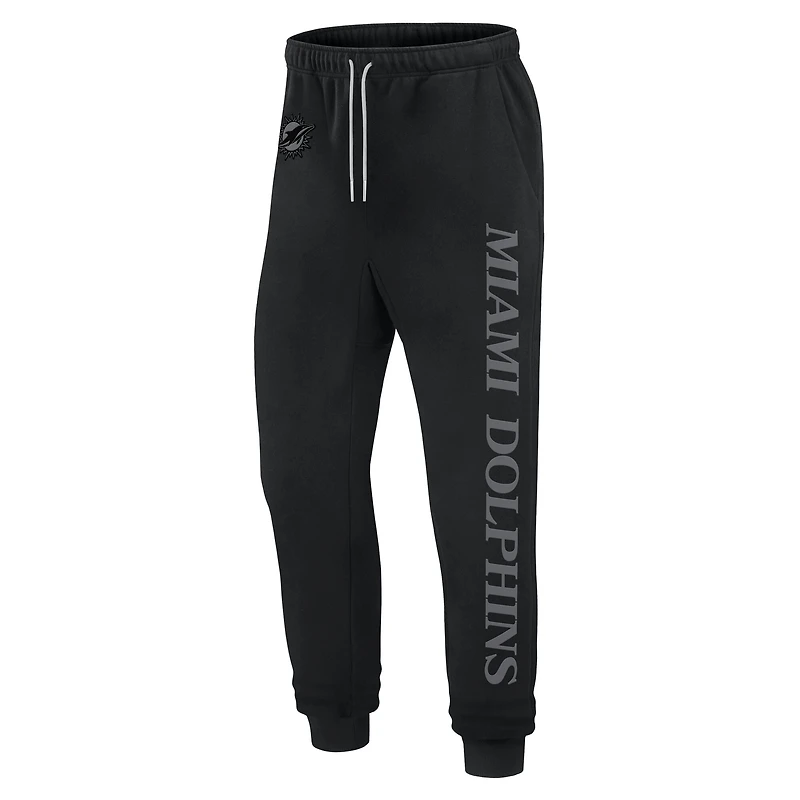Pantalon de jogging unisexe en polaire Fanatics noir Miami Dolphins Elements Phenom