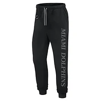 Pantalon de jogging unisexe en polaire Fanatics noir Miami Dolphins Elements Phenom