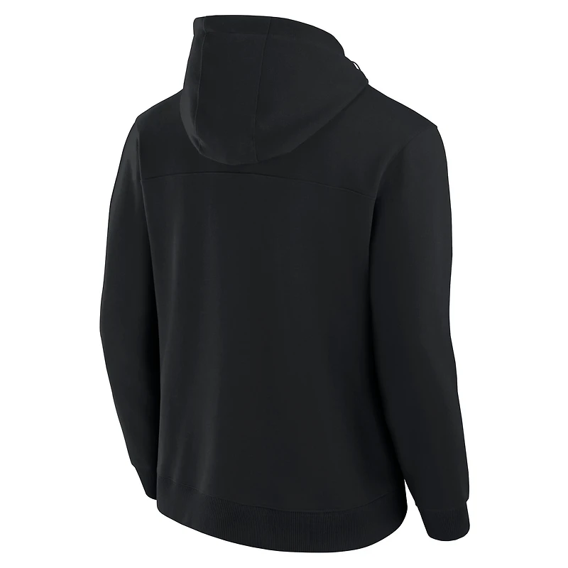 Unisex Fanatics Black Miami Dolphins Front Office Tonal Tri-Blend Pullover Hoodie