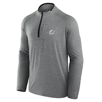 Unisex Fanatics Charcoal Miami Dolphins Front Office Performance Primary Quarter-Zip Jacket