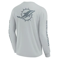 T-shirt unisexe à manches longues Fanatics gris des Miami Dolphins Elements Strive