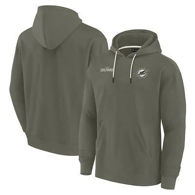 Unisex Fanatics Olive Miami Dolphins Elements Super Soft Fleece Pullover Hoodie