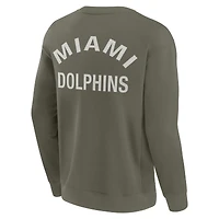 Sweat-shirt unisexe Fanatics Olive Miami Dolphins Elements ultra doux