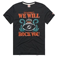 Unisex Homage Charcoal Miami Dolphins 2026 NFL Schedule Queen Tri-Blend T-Shirt