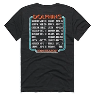 Unisex Homage Charcoal Miami Dolphins 2026 NFL Schedule Queen Tri-Blend T-Shirt