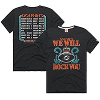 Unisex Homage Charcoal Miami Dolphins 2026 NFL Schedule Queen Tri-Blend T-Shirt